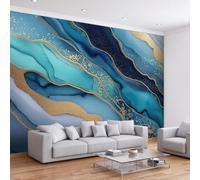 Marble Texture Gold Foil Lines Photo Mural Wallpaper W300 x H210 cm