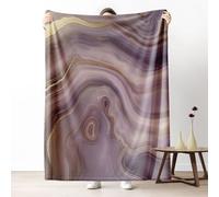 Marble texture lines Large Sofa Throw Blanket for Seater, Soft Luxury Fleece Throw for Couch Purple Blanket for Bed, Warm and Cozy, 200x220 cm