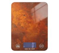 Marble Texture Retro Orange Dieting small food scale 11lb/0.18oz, 5kg/5g small digital scale with 4 unit for Baking roasting roasting (Batteries not Included)