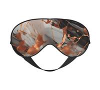 Marble Texture Splatter Print Silk Sleep Mask with Adjustable Buckle Stylish Eye Mask for Women Travel Nap Shift Work Office