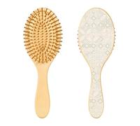 Marble Texture Wooden Hairbrush Paddle Brush for Fine Hair Wooden Brush for Hair Wooden Massage Hair Brush