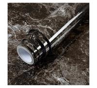 Marble Textured Glitter Effect Wallpaper Modern Luxury Silver Gold Vintage Swirl Pattern-Slightly Shiny Effect-for Bedroom Living Room Corridor Wallpaper0.6x10m (Black Stone)