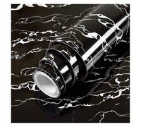 Marble Textured Glitter Effect Wallpaper Modern Luxury Silver Gold Vintage Swirl Pattern-Slightly Shiny Effect-for Bedroom Living Room Corridor Wallpaper0.6x10m (Black)