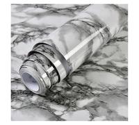 Marble Textured Glitter Effect Wallpaper Modern Luxury Silver Gold Vintage Swirl Pattern-Slightly Shiny Effect-for Bedroom Living Room Corridor Wallpaper0.6x10m (White Background with Black Stones)