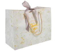Marble Thank You Gift Bags with Ribbon for Party Wedding Use | Paper Boutique Style, Portable and Lightweight, for Jewelry or Candies, Practical Choice for Events
