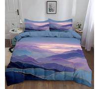 Marble Themed Mountain Stripes Duvet Cover Super King Animal Bedding for Kids Girls Teens Beautiful Colorful Sky Blue Bedding Set Comforter CoverDecor Bedding for Adult Men Women 3 Piece