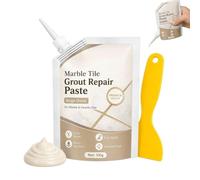Marble Tile Grout Repair Paste, Beige Premium Tile Grout Repair Paste, Waterproof Tile Grout Sealer and Crack Filler with Nozzle Tip, Smooth Finish Mender for Marble and Ceramic Tiles 100g (1PC)