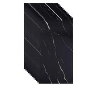 Marble Tile Stickers for Bathroom Kitchen, 24Pcs Backsplash Waterproof Oil Proof DIY Self Adhesive New PVC Wall Stickers Home Decor 60 x 30cm (Black)