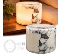 Marble Touch Light, Marble Lamp Night Light Touch Bedside Table Lamp for Bedroom,Type-C Rechargeable Small Desk Bedside Small Lamps, Portable 4 Model LED Lights for Desk Office Patio (Modern Style)