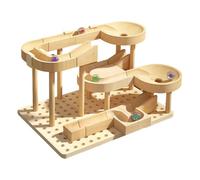 Marble Toy - Beech Wood 22.5x16.5x16.5cm | Marble Maze Building Toy | Wooden Learning Games For Hand-Eye Coordination Problem Solving Early Learning And Daily Play Use