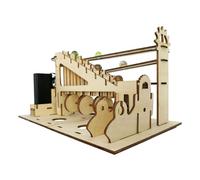 Marble Track 3D Wooden Puzzle,Marble Run Model Kits,Self Assembly Mechanical Craft Jigsaw,with Roller Balls,DIY Idea Gift