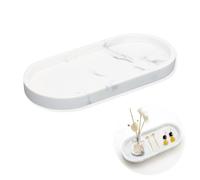 Marble Tray Bathroom Vanity Tray Bathtub Dish Silicone Kitchen Holder
