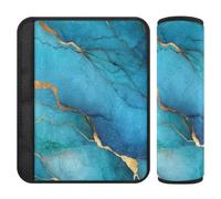 Marble Turquoise Royal Blue 2 pcs car seat Cover pad Release Stress to Your Neck and Shoulders for Bag accesorios para carro