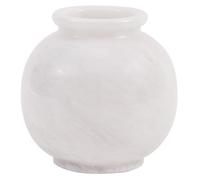 Marble Vase 5 Inch Handmade Green Stone Flower Vase for Pampas Grass - Small Vases for Fresh Flowers - Decorative Vases for Centerpieces, Aesthetic Room & Boho Decor