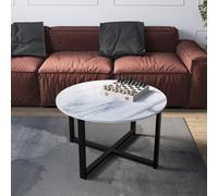 (Marble) Vida Designs Brooklyn Rustic Round Coffee Table