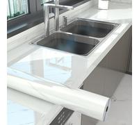 Marble Wall Sticker, Self Sticker Vinyl Kitchen Countertop Waterproof Stickers, Marble Oil Proof Waterproof -Wallpaper 5M(A)