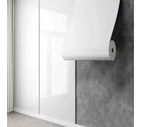 Marble Wall Tile Stickers SelfAdhesive Waterproof Wallpaper for Bathroom & Kitchen Thickened Vinyl Decorative Peel & Stick (White 0.6" / 3 Rolls)