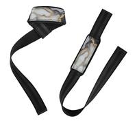 Marble White Black Wrist Bands 66cm Power Workouts Wrist Straps For Weight Lifting, Deadlift, Exercise, Strength Training
