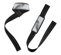 Marble White Grey Fitness Straps 66cm Non-slip Wrist Bands Gym For Weight Lifting, Bodybuilding, Strength Training