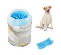 Marble White Neutral Reusable Dog Cleaner Washer and Massager with Soft Silicone Brush Pets Supplies and Accessories Gently Cleans Paws After Walks