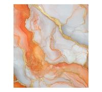 Marble White Orange Magnetic Dishwasher Cover