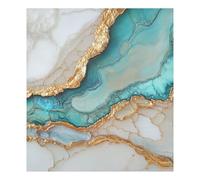 Marble White Turquoise Magnetic Dishwasher Cover