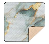 Marble White White Large Sturdy Baby Gym & Activity Mat for Floor Lightweight Activity Gym Mat for Babies Infants Toddlers, 50'' x 50''