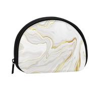 Marble WhiteSmall Makeup Sanitary Napkin Storage Bag,Women's Cosmetic Coin Purse