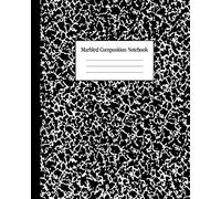 Marbled Composition Notebook: Black and White - College Ruled Notebook | 100 Pages | 8 x 10 | Journal for Children, Kids, Girls, Teens And Women (School Essentials)