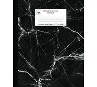 Marbled Composition Notebook: Black Marble Paper | Wide Ruled Notebook/Journal Paper: 2 (School Essentials Texture)
