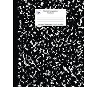Marbled Composition Notebook: Black Marble Wide Ruled Paper Subject Book: 1 (School Essentials)