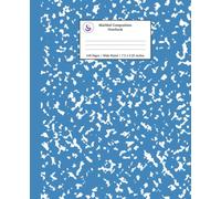 Marbled Composition Notebook: Blue Marble Wide Ruled Paper Subject Book: 8 (School Essentials)