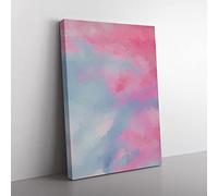 Marbled Devotion In Abstract Modern Canvas Wall Art Print Ready to Hang, Framed Picture for Living Room Bedroom Home Office Décor, 50x35 cm (20x14 Inch)