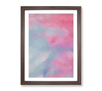 Marbled Devotion In Abstract Modern Framed Wall Art Print, Ready to Hang Picture for Living Room Bedroom Home Office Décor, Walnut A3 (34 x 46 cm)