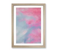 Marbled Devotion In Abstract Modern Framed Wall Art Print, Ready to Hang Picture for Living Room Bedroom Home Office Décor, Oak A4 (34 x 25 cm)
