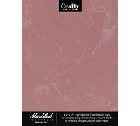 Marbled Endpapers Collection Two, 8.5" x 11", Decorative Craft Paper Pad for Scrapbooking, Printmaking, Arts and Crafts: 12 Sheets 2 Designs Double-Sided Scrapbook Paper