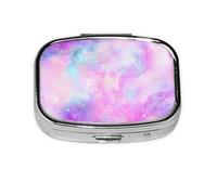 Marbled Galaxy Pink Purple,Meta Pill Box 2 Compartment Medicine Case,Portable Organizer,Rectangle Meta Portable Organizer Pill Box 450 Compartment Medicine Case