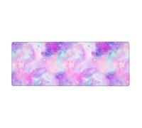 Marbled Galaxy Pink Purple,Mouse Pad Large Desk Pad Computer Keyboard Mouse Mat With Non Slip Rubber Base 30 x 80 cm