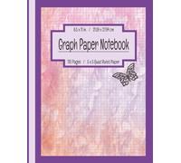 Marbled Graph Paper Composition Notebook - 5x5 Quad Ruled | Butterflies, Watercolor, & Inspirational Quote: Pretty Grid Paper Pad for Math, Science, ... Teen & Adults | 110 Pages, Large 8.5x11 in.