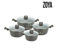 (Marbled Grey) SQ Professional Zoya 8pc Non-Stick Aluminum Cookware Set