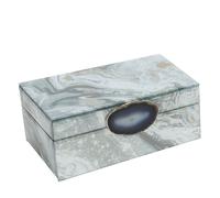 Marbled Jewellery Box with Stone Handle
