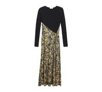 Marbled Midi Dress with Shoulder Pads M
