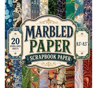 Marbled Paper Scrapbook Paper: 8.5" x 8.5" 20 Double-Sided Sheet 20 Designs Decorative Craft Paper of Traditional Marbled Paper with Abstract Ink ... Card Making, Decoupage, Origami & Collage