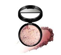 Marbled Pressed Face Powder, Multi-Tone Beige and Rose Compact with Mirror | 1 round pan, hinged design for routine application, suitable for daily make-up and touch-ups away from a dressing table