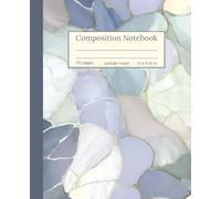 Marbled Quartz Blue and Gray Composition Notebook: College Ruled, Artistic Quartz Stone Cover, Stylish Journal for Home, School, Office, and Everyday Notes