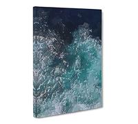Marbled Waters Canvas Print | Gallery Wrapped 30mm Frame Wall Art | 24x16 inches | Ready to Hang | Modern Picture | Living Room Bedroom Lounge Office