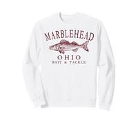 Marblehead Ohio Walleye Fishing Town Maroon Letters Sweatshirt