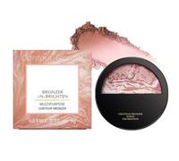 Marbleized Foundation Powder Palette Baked Foundation For Mature Skin, Countouring Makeup Palette Setting Pressed Powder For Countouring And Color Correcting 9g