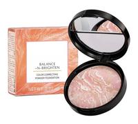 Marbleized Foundation Powder Palette Baked Foundation For Mature Skin, Countouring Makeup Palette Setting Pressed Powder For Countouring And Color Correcting 9g