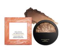 Marbleized Foundation Powder Palette Baked Foundation For Mature Skin, Countouring Makeup Palette Setting Pressed Powder For Countouring And Color Correcting 9g